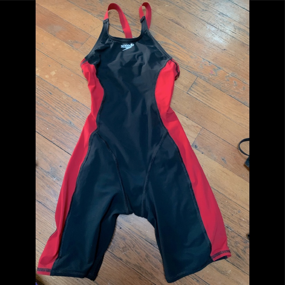 Speedo Power Plus Girls 10/26 open back tech suit